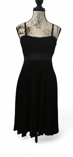 Taboo Vintage Y2K Babydoll Style Black Dress Women’s Medium Spaghetti Strap Lace thumbnail 1