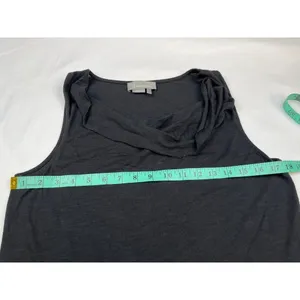 Anthropologie Women's Black Shirt/Tank-Top/Cowl Neck Sz S SKU 4098 thumbnail 6