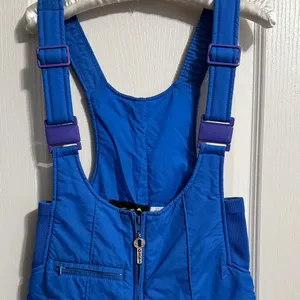 Vintage Ossi Skiwear Blue Snow Bib‎ Overalls Jumpsuit Gorp Retro Athleisure Ski thumbnail 3