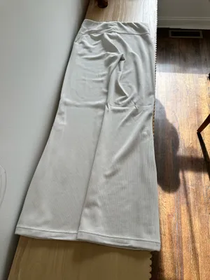 Lululemon Brushed Softstreme Ribbed Zip Flared Pant 32.5" Bone 8 thumbnail 3
