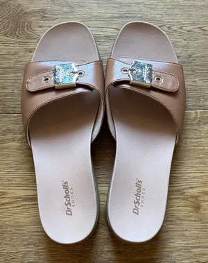 Dr. Scholl's Island Icon Shoes Tan Sandal Slip On Buckle Slide US Size 9 thumbnail 1