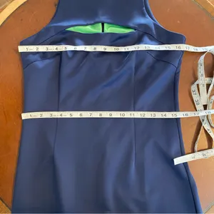 Gretchen Scott Navy Blue Cut Out Décolletage Dress Size Small‎ pickleball golf thumbnail 5