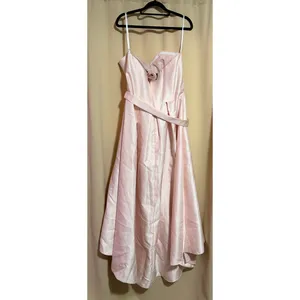 Alfred Sung Hi-Low Gown With Pockets Blush- Size 16R thumbnail 4