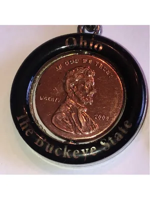 Vintage Ohio The Buckeye State Penny Keychain thumbnail 4