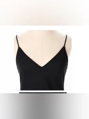 Zara Collection Women’s Small Black Asymmetrical Midi Slip Dress thumbnail 4