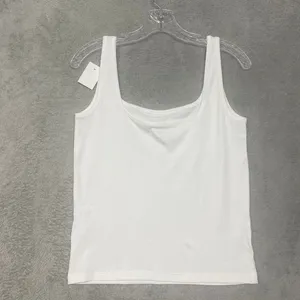 J Crew Top‎ Womens Small White Essential square neck tank Cotton CJ071 thumbnail 5