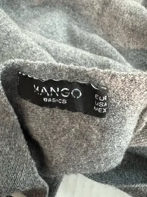 Mango Gray Pullover Crew Neck Sweater thumbnail 3