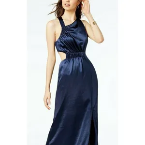 NWT!! AVEC LES FILLES Blue Maxi Dress Cutouts Asymmetrical Party‎ Cocktails 8 thumbnail 4