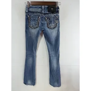 Miss Me Jeans Bootcut Embellished Pocket Women's 22 Blue 33" Inseam JE5408B10L thumbnail 3