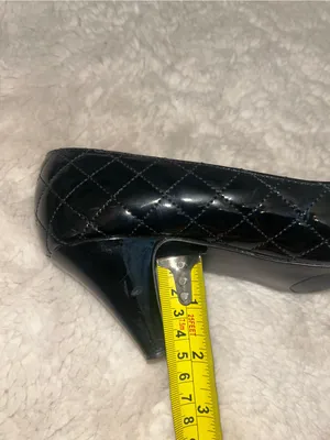 Mossimo Quilted Patent Peep-Toe Heels Y2K vibes shoes woman’s size 8 thumbnail 6