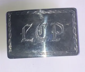 LCP Initials Vintage Silver Tone Mens Womens Unisex Belt Buckle thumbnail 1