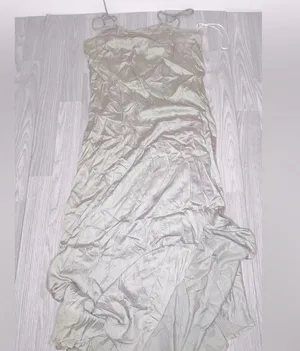 MAHINA Women’s Light Green Satin Slip Dress thumbnail 2