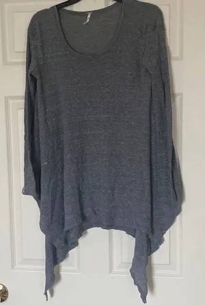 Free people oversized‎ grey top xs thumbnail 1