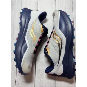 Saucony Peregrine 12 Blue Gold Pink Trail Running Sneakers Womens Sz 9.5 thumbnail 7
