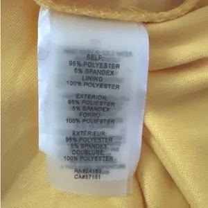 Kensie Yellow Halter‎ Dress Gold Chain Neckline Draped Layered Mini Size 2 thumbnail 10