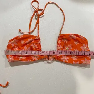 Wrangler Floral Bikini Set Orange Pink Daisy Tie Side Swimwear Estimated XS/S thumbnail 7
