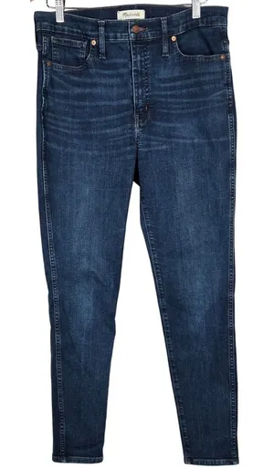 Madewell 10 High‎ Rise Skinny Jeans Dark Wash Women Size 31 FA20 thumbnail 1