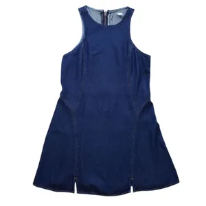 Re/Done Denim Jean Dress Womens Large Zip Back Western thumbnail 3