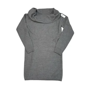 *New GAP Knit Sweater Dress Womens MTall Gray Cowl Neck Neutral Classic Office thumbnail 2