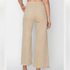 Risen Jeans High Rise Fringe Cropped Wide Leg Jeans thumbnail 2