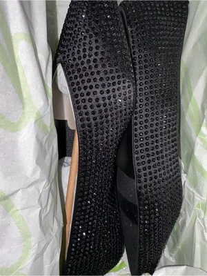 Sam Edelman Nita Pointed Toe Flat Black Satin Studded Sz 7 New In Box Dust Bags thumbnail 6
