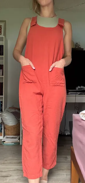 SHEIN Overalls Linen Orange thumbnail 1
