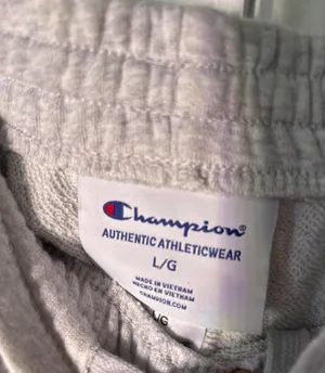 Champion Shorts Womens 2XL Grey Sweats Comfy Gym Logo Stripe Drawstring Terry thumbnail 4