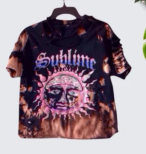 Sublime Bleach-Dye Band Tee | Distressed Grunge Fit thumbnail 1