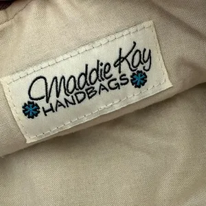 Maddie Kay faux leather and cloth fold over clutch thumbnail 7