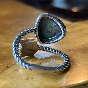 Royston Turquoise Sterling Silver Arrow Ring Size 7 Blue thumbnail 5