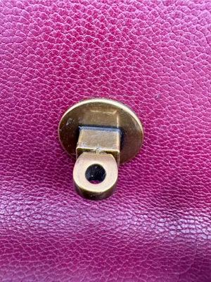 Lauren Ralph Lauren Burgundy Top-Handle Satchel with Gold Hardware thumbnail 5