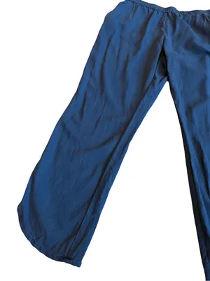 Marine Layer Navy Blue Pull-On Pants Cropped Length Stretch Casual Size Small thumbnail 5