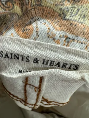 Buckle Saints & Hearts Boho Printed Flare Pants in Neutral Tones thumbnail 7