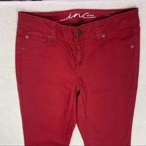 INC‎ Stretch Red Denim Skinny Leg Jean thumbnail 3