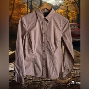 Moda International Women Tan Long Sleeve Blouse M With Bottom 4. % Elastic thumbnail 3