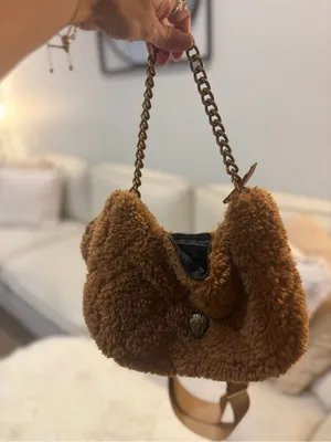 Kurt Geiger Brown Fur Shoulder/Crossbody Bag EUC thumbnail 8