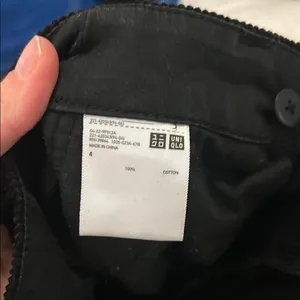 UNIQLO wide leg corduroy black high rise pants size 4! thumbnail 5