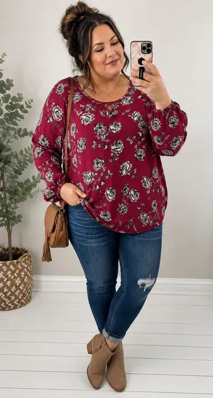 Torrid Magenta Blouse thumbnail 1