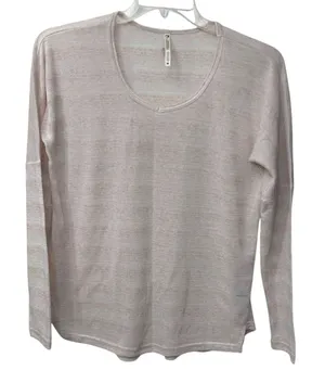 Kuhl Womens Sylvie Long Sleeve Top‎ Sz L Lightweight Tan Outdoor Stripe Neutral thumbnail 1