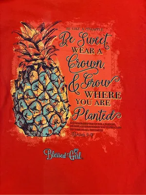 Women’s Delta Pro Weight Orange T-Shirt “Blessed Girl” Size Small 100% Cotton thumbnail 7