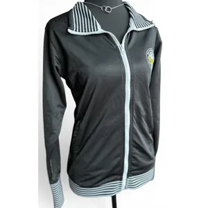 J. America Michigan Tech Huskies Track Jacket Womens S Black Stripe Zip VTG VGUC thumbnail 11