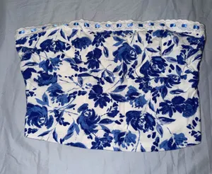 Sky to Moon DFTI linen and lace bandeau top thumbnail 1