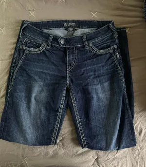 Women’s Silver Mid Rise Skinny Jeans thumbnail 1