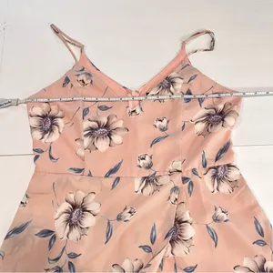 Lulus Magical Meadow Blush Pink Floral Print‎ Skort Dress LARGE thumbnail 9
