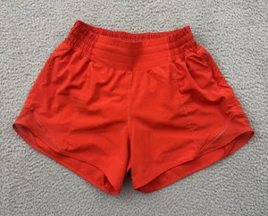 Lululemon Hotty Hot Shorts High Rise 4" Hot Heat Athletic Athleisure Women's 4 thumbnail 1