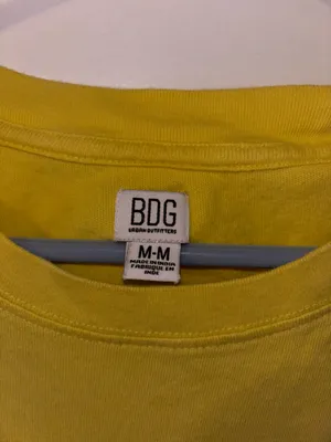 BDG Yellow Short Sleeve Crop Top, Sz M thumbnail 3