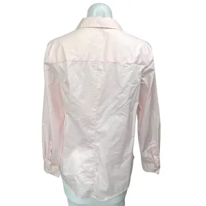 H&M Women's Pink Long Sleeve Pocket Collared Button Down Shirt Top Size 10 thumbnail 2
