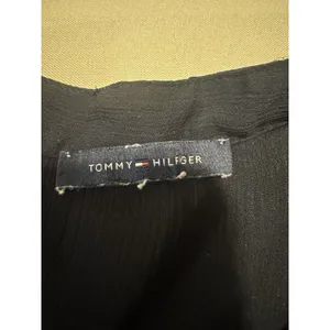 Tommy Hilfiger Blouse Medium Ruffle Top Long Sleeve Blue Preppy Office Work Wear thumbnail 13
