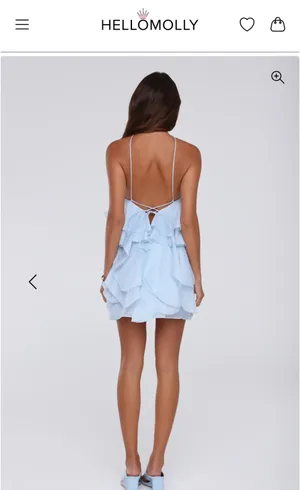 Hello Molly Designer Love Mini Dress Blue thumbnail 3