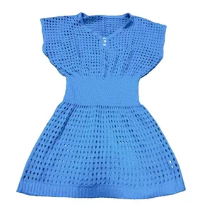 Calvin Klein Turquoise Womens Crochet Knit Dress Swim‎ Cover-Up Size Small thumbnail 1